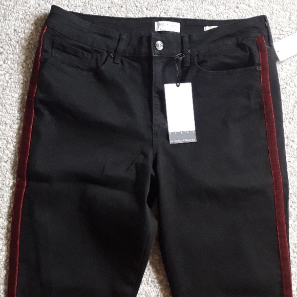 New Skinny Velvet Side Stripe Mid Rise Ankle Jean. - Picture 6 of 8